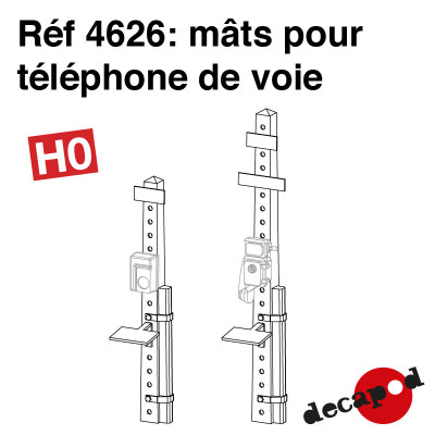 POTEAU POUR TELEPHONE DE VOIE HO PAR DECAPOD 4626