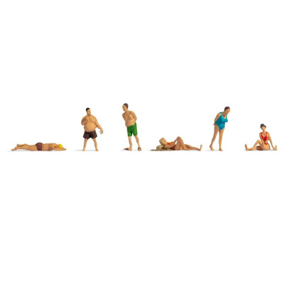 6 BAIGNEURS A LA PLAGE ECHELLE N DE NOCH 38300