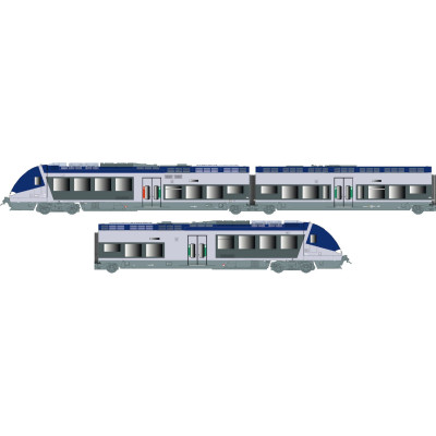 RAME AGC 3 CAISSES X 76507 SNCF LIVREE SORTIE USINE,  LS MODELS 10070