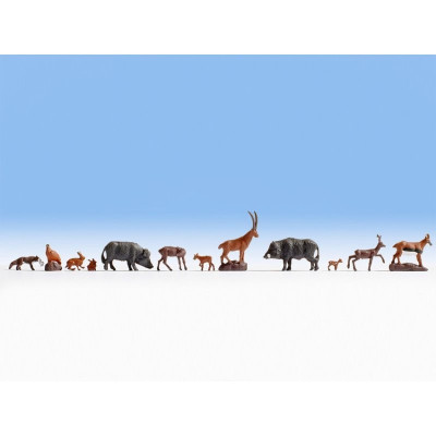 BOITE DE DIVERS ANIMAUX DE LA FORET, ECHELLE N, PAR NOCH 36745