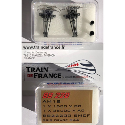 SET 2 PANTOGRAPHES 1 X 2500 V ET 1 1500 V POUR BB 22200 LS MODELS 89220