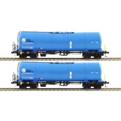 COFFRET 2 WAGONS CITERNE Zacns 88" NITRO-CHEM,HO, EpVI, PAR IGRA MODEL 96210028