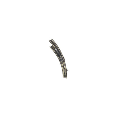 1 AIGUILLAGE COURBE GAUCHE, A COMMANDE MANUELLE, ECHELLE N, PAR FLEISCHMANN 9174