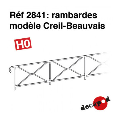 RAMBARDES MODELE CREIL-BEAUVAIS, HO, PAR DECAPOD 2841
