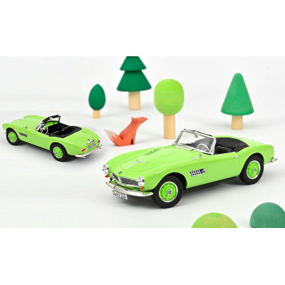 BMW 507 CABRIOLET 1956 VERT CLAIR 1/18 eme, EXCLU WEB 200PCS, PAR NOREV