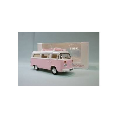 VOLKSWAGEN COMBI T2 PINK WITH SURFBOARDS 1/43 th, BY NOREV 430401