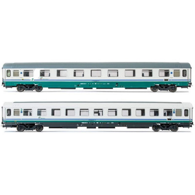 COFFRET 2 VOITURES EXPRESS FS TYPE UIC-Z RENOVEES  PAR RIVAROSSI HR4286