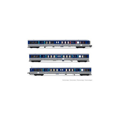 COFFRET DE 3 VOITURES RIO 80 CENTRE, HO, EpV/VI, PAR JOUEF HJ4184