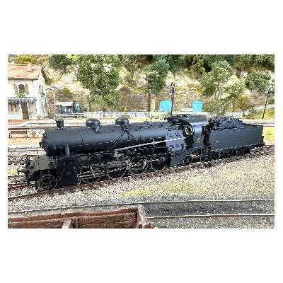 LOCOMOTIVE A VAPEUR 141 A13 SNCF, CREIL, HO,EpIII, NOIRE, PAR REE MODELES MB156S