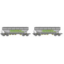 COFFRET DE 2 WAGONS TRANSCEREALES SICA LA ROCHELLE PALLICE, F-CTC, HO, PAR B MODELS 45.385