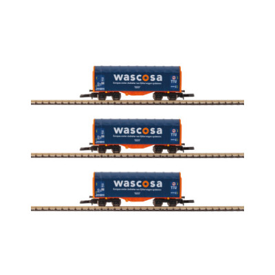 COFFRET DE 3 WAGONS BACHES WASCOSA, ECHELLE Z, PAR AZAR MODELS W03-WA3