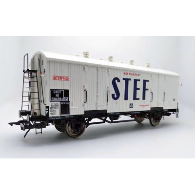 STEF STANDARD REFRIGERANT WAGON, SCALE 0, EpIII, WHITE ROOF, BY RAIL43 433003