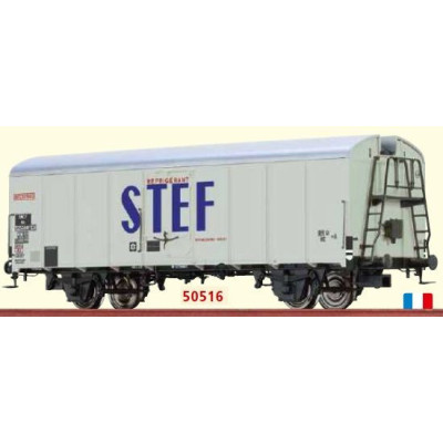 WAGON COUVERT FRIGO  STEF SNCF HO DE CHEZ BRAWA 50516