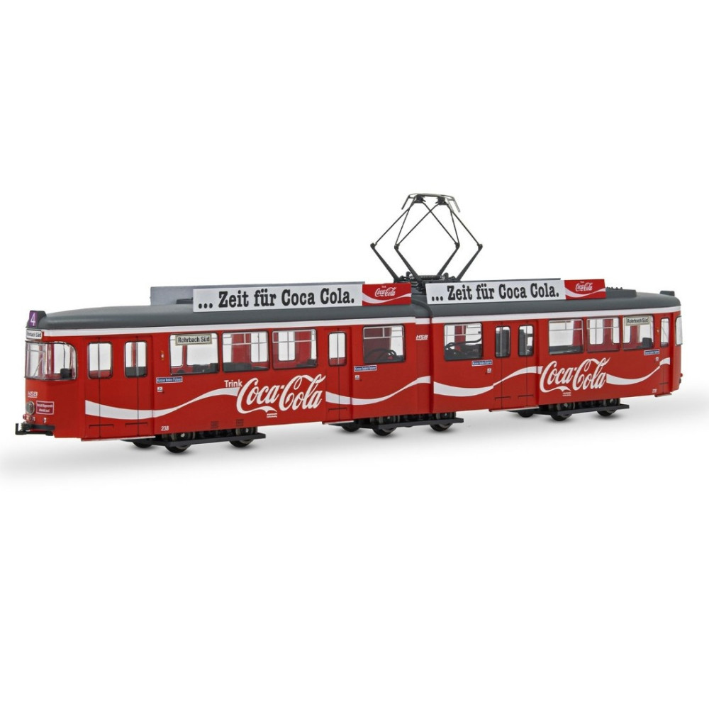 TRAM DUEWAG GT6 COCA-COLA, HO, EpIV/V, AVEC DECODEUR BLUETOOTH HM7000, PAR RIVAROSSI HR2861HM