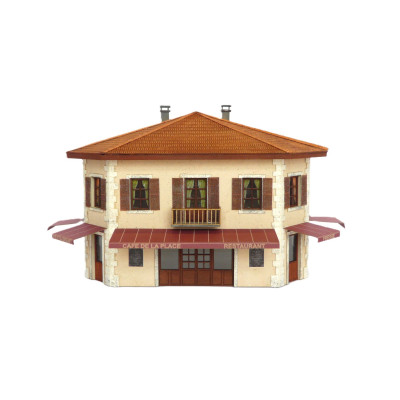 MAQUETTE CAFE DE LA PLACE, HO, PAR BOIS MODELISME 107003