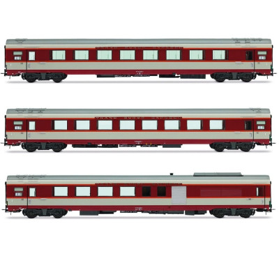 COFFRET DE 3 VOITURES GRAND CONFORT TEE SNCF DE JOUEF HJ4192NR