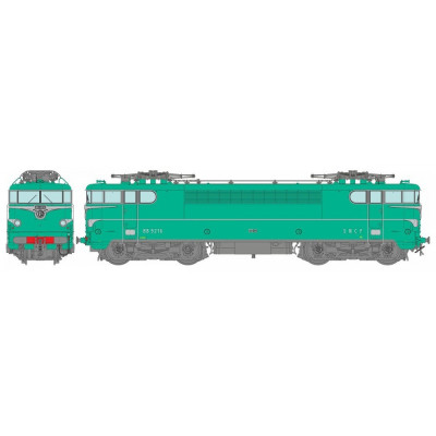 LOCOMOTIVE ELECTRIQUE BB9216, LIVREE VERTE JUPEE AVIGNON, HO, EpIV, PAR REE MODELES MB202