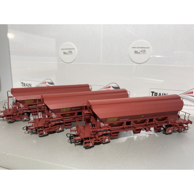 SET OF 3 T8 TADKKS SNCF HOPPER CARS BY REE WB844