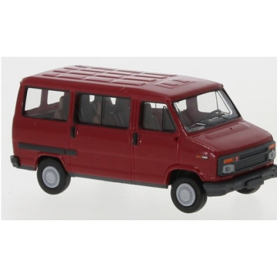 1 VOITURE CITROEN C25 MINIBUS, ROUGE FONCE, HO, BREKINA BRE34907