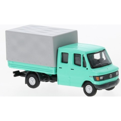 1 CAMION BACHE MERCEDES L307 D DOKA, TURQUOISE, HO, BREKINA BRE36952