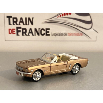 1 VOITURE FORD MUSTANG CABRIOLET, BRONZE, OXFORD, 1965, HO, REFERENCE OXF87MU65007