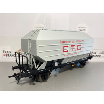 WAGON CEREALIER CTC, SNCF, ECHELLE 0, EpIV, PAR RAIL43 433011/4