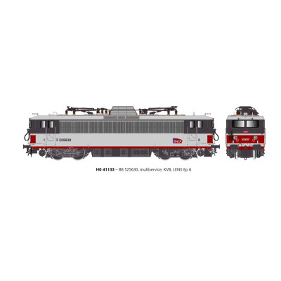 1 LOCOMOTIVE BB525630 KVB, SNCF, MULTISERVICES, HO , LENS, LOGO CARMILLON, EpVI, PAR R37 HO41133