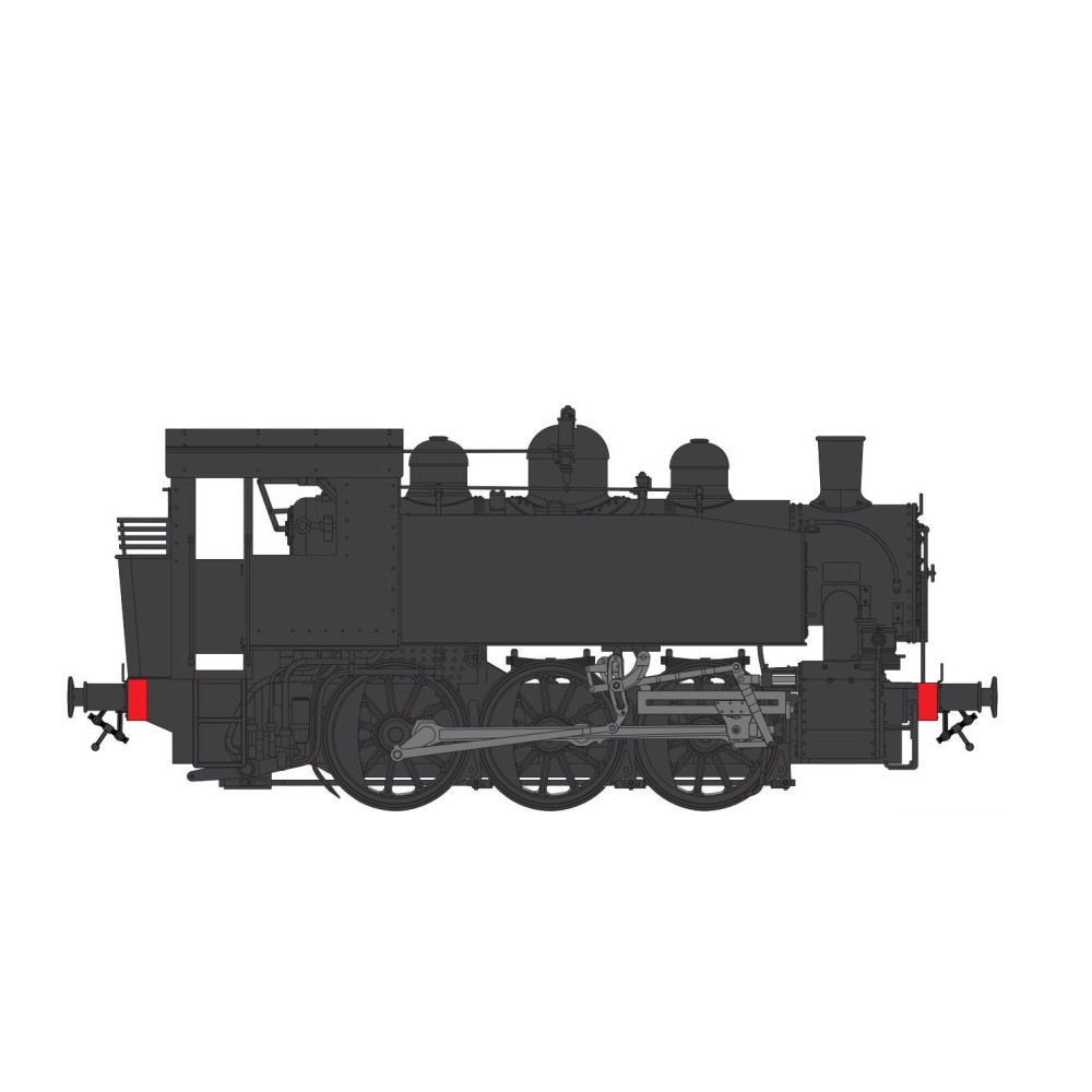 LOCOMOTIVE 030 TU NOIRE SANS MARQUAGE, ECHELLE 1/43.5, Ep 1944/70, PAR CHREZO  030-07