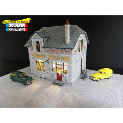 BATIMENT BUREAU DE POSTE RURAL, MAQUETTE A MONTER, HO, PAR REGIONS ...