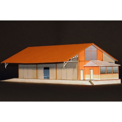 HALLE DE MARCHANDISES 3 PORTES, MAQUETTE A MONTER, HO, PAR REGIONS ET COMPAGNIES  HAL201