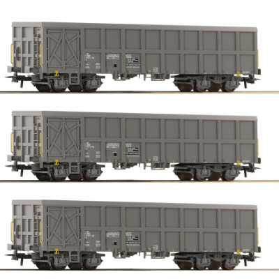 SET DE 3 WAGONS TOMBEREAUX FAS GRIS SNCF DE ROCO 6600203