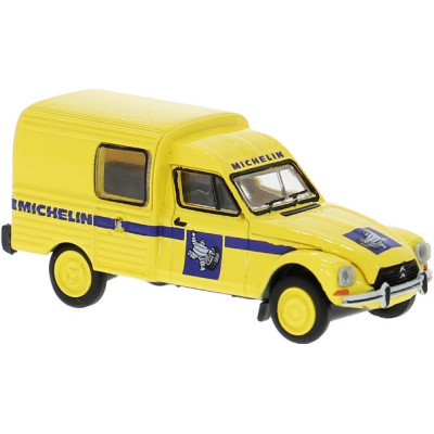 1 VOITURE CITROEN ACADIANE, JAUNE, MICHELIN, HO, BREKINA BRE14288