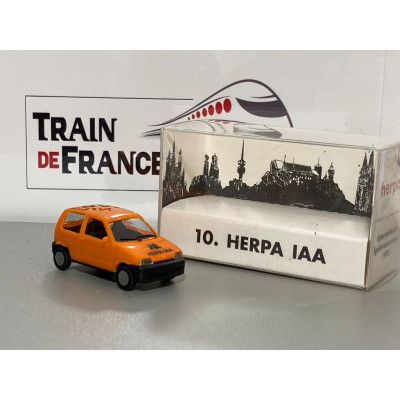 VOITURE FIAT CINQUECENTO, ORANGE , 10.HERPA-IAA , 1/87, DE HERPA