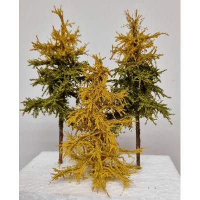 SET DE 3 EPICEAS, COULEUR AUTOMNE, 10CM ET 15CM, PAR GMINIATURES gmssa