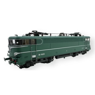 LOCOMOTIVE ELECTRIQUE BB16020,VERTE JUPEE,LA CHAPELLE, HO, EpIV, PAR REE MODELES MB206