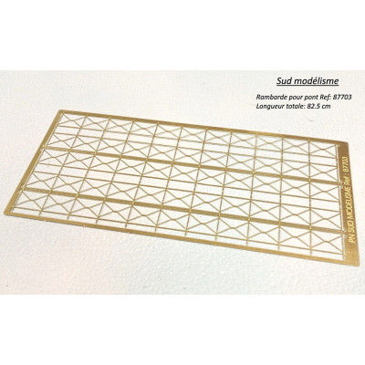 BRIDGE RAILING SHEET, HO, BY PN SUD MODELISME 87703