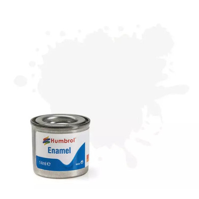 1 POT DE PEINTURE A MAQUETTE ENAMEL 14ml, BLANC MAT , HUMBROL AA0374