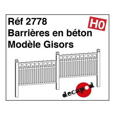 BARRIERES EN BETON MODELE GISORS DE DECAPOD REF 2778