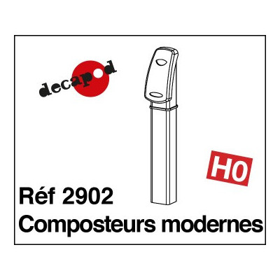 2 COMPOSTEURS MODERNES POUR BILLET SNCF DE DECAPOD REF 2902