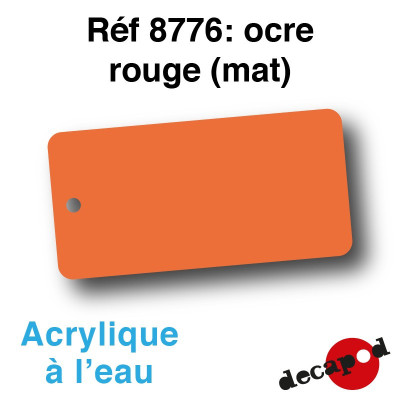 PEINTURE ACRYLIQUE A L EAU OCRE ROUGE MAT DE DECAPOD 8776