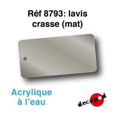 PEINTURE ACRYLIQUE "LAVIS CRASSE MAT" POUR PATINE DE DECAPOD 8793