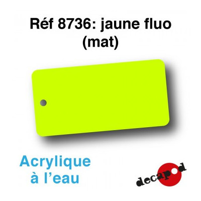 PEINTURE ACRYLIQUE JAUNE FLUO MAT DECAPOD 8736