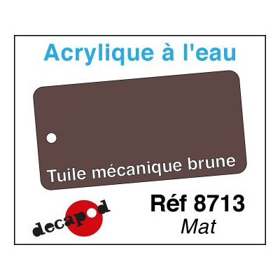 PEINTURE ACRYLIQUE COLORIS TUILE MECANIQUE BRUNE DE DECAPOD 8713
