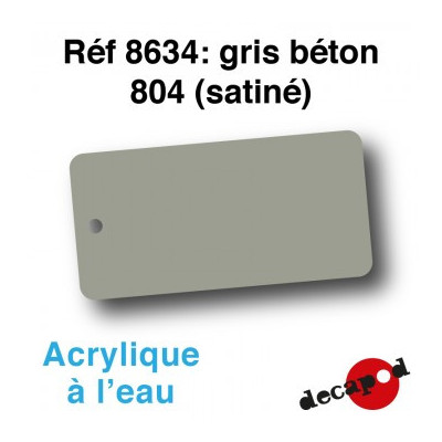 PEINTURE ACRYLIQUE GRIS BETON 804 SATINE DE DECAPOD 8634