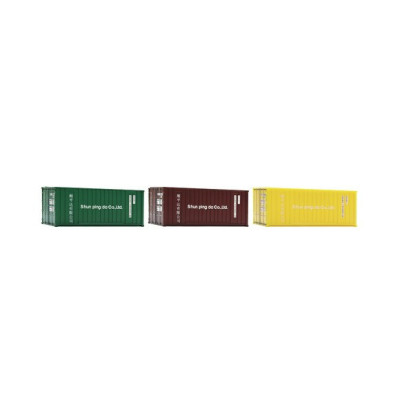 SET DE 3 CONTAINERS 20 PIEDS DIFFERENTS COLORIS PAR ROCO 05217