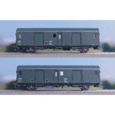 SET 2 FOURGONS Dqd2m VERT 301 SNCF MARQUAGE 1964 MW30305
