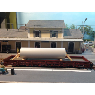CHARGEMENT 1 BUSE DE BETON PM POUR WAGONS HO FABRICATION ARTISANALE